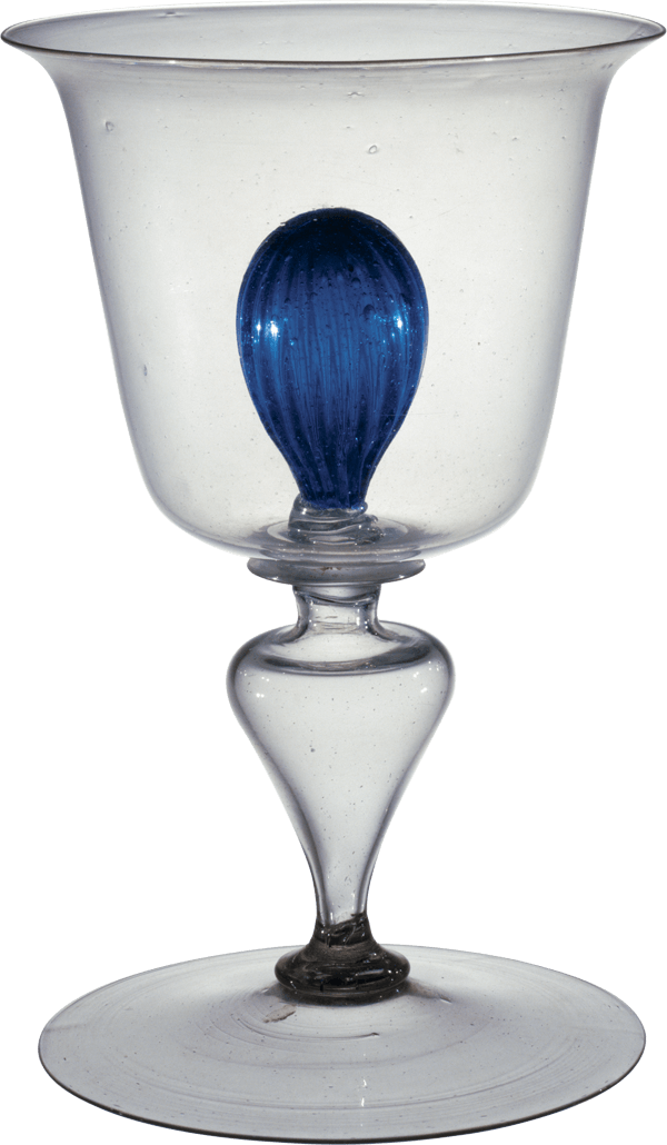 Goblet with Inner Blue Ball
