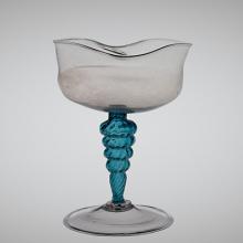 Goblet with Aqua Stem