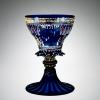 FIG. 45. Armorial goblet, blown, mold-blown, tooled, enameled, gilded. Venice, possibly 1480–1490. H. 19.7 cm, D. (rim) 13.3 cm, (foot) 13.4 cm. The Corning Museum of Glass (79.3.193, bequest of Jerome Strauss).