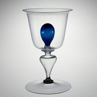 Goblet with Inner Blue Ball